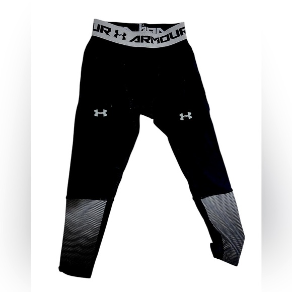Under Armour Kids Black and Gray Leggings - Picture 1 of 1
